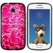 TPU1S7390ARABESQUEFUSHIA - Coque Souple en gel noir pour Galaxy Trend Lite avec impression Motifs arabesque fushia