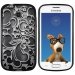 TPU1S7390ARABESQUENOIR - Coque Souple en gel noir pour Galaxy Trend Lite avec impression Motifs arabesque noir