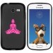 TPU1S7390BOUDDHAFUSHIA - Coque Souple en gel noir pour Galaxy Trend Lite avec impression Motifs bouddha fushia