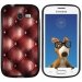 TPU1S7390CAPITON - Coque Souple en gel noir pour Galaxy Trend Lite avec impression Motifs effet capitonné bordeau