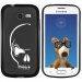 TPU1S7390CRANE - Coque Souple en gel noir pour Galaxy Trend Lite avec impression Motifs crâne blanc