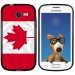 TPU1S7390DRAPCANADA - Coque Souple en gel noir pour Galaxy Trend Lite avec impression Motifs drapeau du Canada