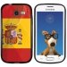TPU1S7390DRAPESPAGNE - Coque Souple en gel noir pour Galaxy Trend Lite avec impression Motifs drapeau de l'Espagne