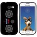 TPU1S7390MP3 - Coque Souple en gel noir pour Galaxy Trend Lite avec impression Motifs lecteur MP3