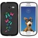 TPU1S7390PAPILLONS - Coque Souple en gel noir pour Galaxy Trend Lite avec impression Motifs papillons colorés