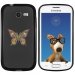 TPU1S7390PAPILLONSEUL - Coque Souple en gel noir pour Galaxy Trend Lite avec impression Motifs papillon psychédélique