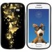 TPU1S7390PAPILLONSOR - Coque Souple en gel noir pour Galaxy Trend Lite avec impression Motifs papillons dorés