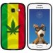 TPU1S7390RASTA - Coque Souple en gel noir pour Galaxy Trend Lite avec impression Motifs rasta