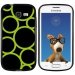 TPU1S7390RONDVERT - Coque Souple en gel noir pour Galaxy Trend Lite avec impression Motifs ronds verts