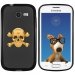 TPU1S7390SKULLOR - Coque Souple en gel noir pour Galaxy Trend Lite avec impression Motifs tête de mort aspect or
