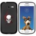 TPU1S7390SKULLTRIBAL - Coque Souple en gel noir pour Galaxy Trend Lite avec impression Motifs tête de mort sur fond tribal