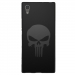 TPU1XA1ULTRASKULLCARBONE - Coque souple pour Sony Xperia XA1 Ultra avec impression Motifs tête de mort sur fond carbone