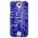 TPU1Z320ARABESQUEBLEU - Coque souple pour Acer Liquid Z320 avec impression Motifs arabesque bleu