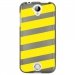 TPU1Z330BANDESJAUNES - Coque souple pour Acer Liquid Z330 avec impression Motifs bandes jaunes