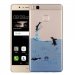 TPUP9LITE-PINGOUINS - Coque souple Huawei P9-Lite transparent motif pingouins