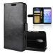 WALLET-JERRY3NOIR - Etui Wiko Jerry-3 noir avec rabat latéral et logements cartes