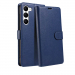 WALLET-S21PLUSBLEU - Etui Galaxy-S21 Plus logements carte fonction stand coloris bleu