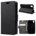 WALLET-SUNNY2NOIR - Etui Wiko Sunny-2 rabat latéral noir type portefeuille avec logements cartes