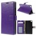 WALLETASCENDP8VIOLET - Etui type portefeuille pour Huawei Ascend P8 coloris violet rabat latéral articulé fonction stand