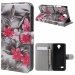 WALLETFLEURROUGEY5 - Etui portefeuille motif fleurs rouges pour Huawei Y5 rabat latéral articulé
