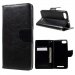 WALLETLENNY3NOIR - Etui type portefeuille noir Wiko Lenny-3 avec rabat latéral fonction stand