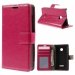 WALLETLUMIA435FUSHIA - Etui type portefeuille fushia pour Microsoft Lumia 435 rabat latéral articulé fonction 