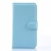 WALLETSUNSETBLEU - Etui type portefeuille bleu pour Wiko Sunset avec rabat latéral articulé fonction stand