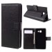 WALLGRAINGALA32016NOIR - Etui type portefeuille noir pour Galaxy A3-2016 avec rabat latéral fonction stand