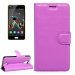WALLGRAINUFEELVIOLET - Etui type portefeuille violet pour Wiko U-Feel avec rabat latéral stand