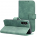 WALLTENDER-A135GVERT - Etui type portefeuille Galaxy A13(5G) vert avec rabat latéral fonction stand