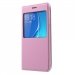 WALVIEWGALJ510ROSE - Etui Galaxy J5-2016 avec rabat latéral à fenêtre rose