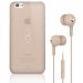 WD7007TRI56 - Pack Coque iPhone 6s coloris translucide doré avec cristaux et kit piéton assorti