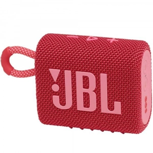 Enceinte bluetooth JBL Go-3 coloris Red touches roses étanche 5 heures de  musique