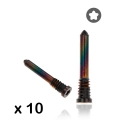 10VIS-IPHONENOIR - Lot de 10 x Vis pour iPhone X/Xs/XR/11/12/13/14 coloris noir