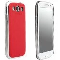 89686_I9300 - Coque arrière Krusell Donso Aspect Cuir rouge Samsung Galaxy S3