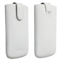 ASPERO_BLANCLONG - Etui Krusell Aspero Pouch cuir blanc Taille Large Long iPhone 5