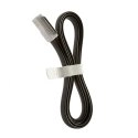 ACC190-NOIR - Cable USB plat et ultra-fin avec embout magnétique pour iPhone 4s coloris noir