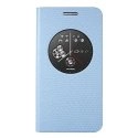 ANYFOLIOVIEWGALA3TURQ - Etui Folio bleu clair Anymode sous licence Samsung Galaxy A3 avec découpe circulaire