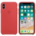 APPLE-MQT52FE - Coque officielle Apple iPhone X silicone soft rouge