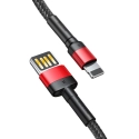BASEUS-CALKLF-G91 - Câble USB Lightning de Baseus renforcé tressé nylon 1 mètre noir et rouge