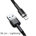 BASEUS-CAMKLF-BG1 - Câble USB Lightning de Baseus renforcé tressé nylon 50 cm