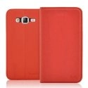 BOOKCL1134R - Etui Folio rouge Fonex série Book Classic pour Samsung Galaxy J5 SM-J500F