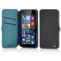 BOOKES1075DGBL - Etui Folio Fonex série Elegance Stand pour Microsoft Lumia 535 gris foncé et bleu
