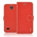 BOOKID1154R-Y5 - Etui Folio Fonex série Identity pour Huawei Y5 coloris rouge