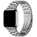 BRACMETALGRIS45MM - Bracelet métal gris pour Apple Watch 42/44/45 mm avec boucle déployante