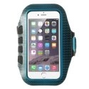 BRASSIP6BLEU - Housse sportive type brassard de jogging pour iPhone 6 coloris noir et bleu