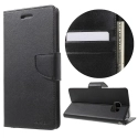 BRAVO-NOTE4NOIR - Etui Galaxy Note-4 Mercury Bravo logements carte fonction stand coloris noir