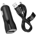CAC1A-MICROUSB - Chargeur voiture 2 parties prise allume cigare USB + câble Micro-USB 
