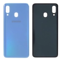 CACHE-A40BLEU - Face arrière vitre du dos Samsung Galaxy A4 coloris bleu