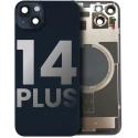 CACHE-IP14PLUSNOIR - Vitre arrière (dos) iPhone 14 Plus coloris noir en verre avec MagSafe